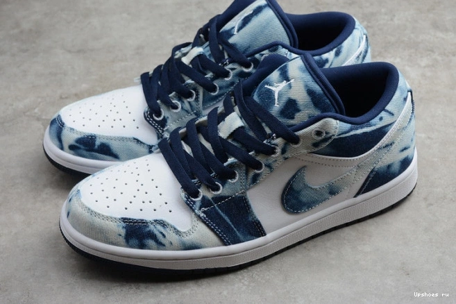 Washed Denim Jordan Low 1 CZ8455-100 1115